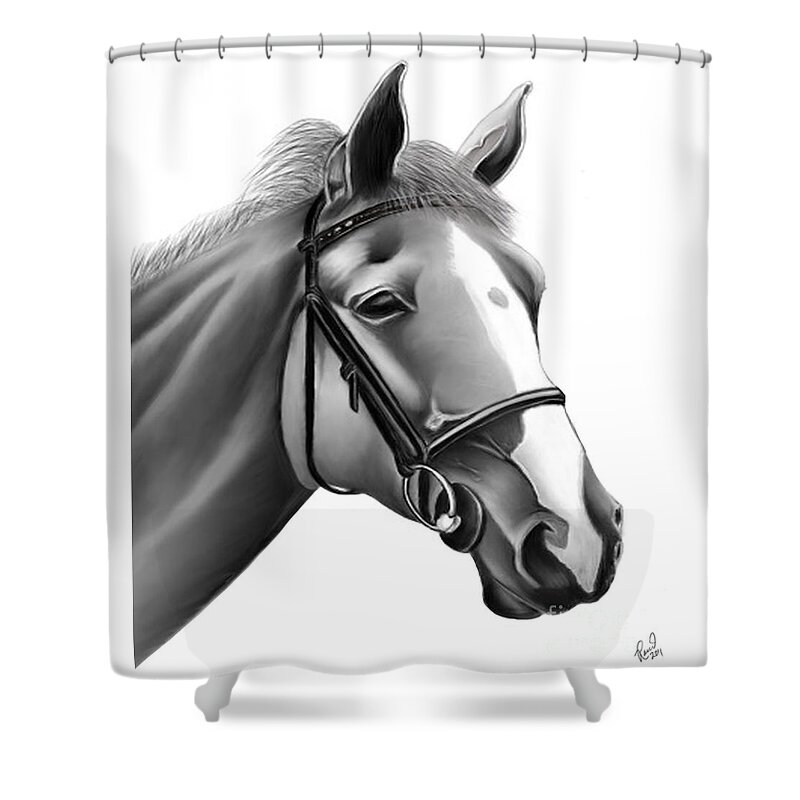 Horse Shower Curtain featuring the painting Horse by Rand Herron