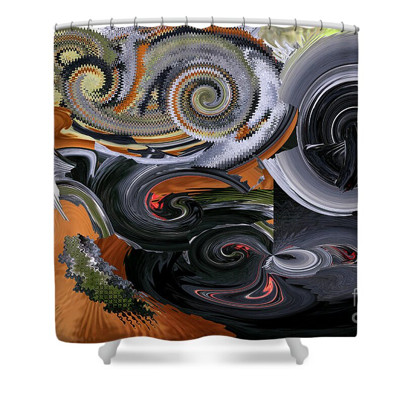 Abstract Shower Curtain featuring the photograph Inner Workings #1 by Rick Rauzi