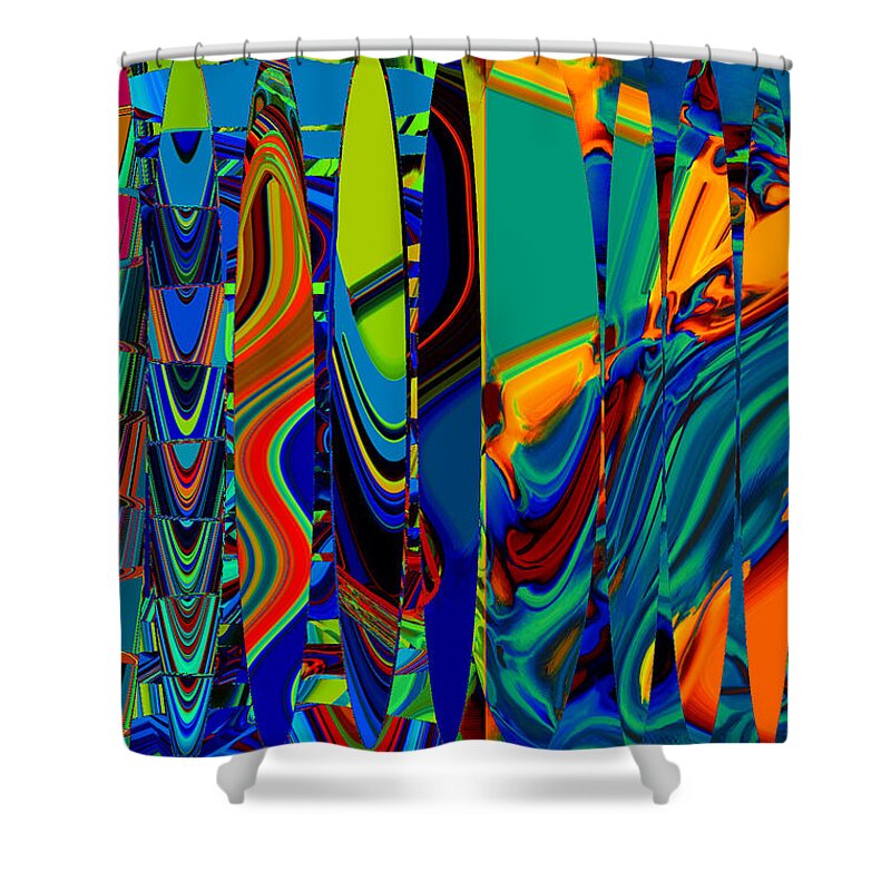Contemporary Shower Curtain featuring the digital art J Eye by Phillip Mossbarger