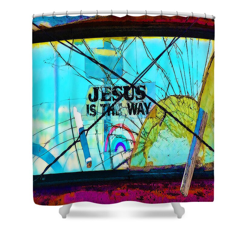 Jesus Shower Curtain featuring the photograph Jesus is the Way #1 by Terry Fiala