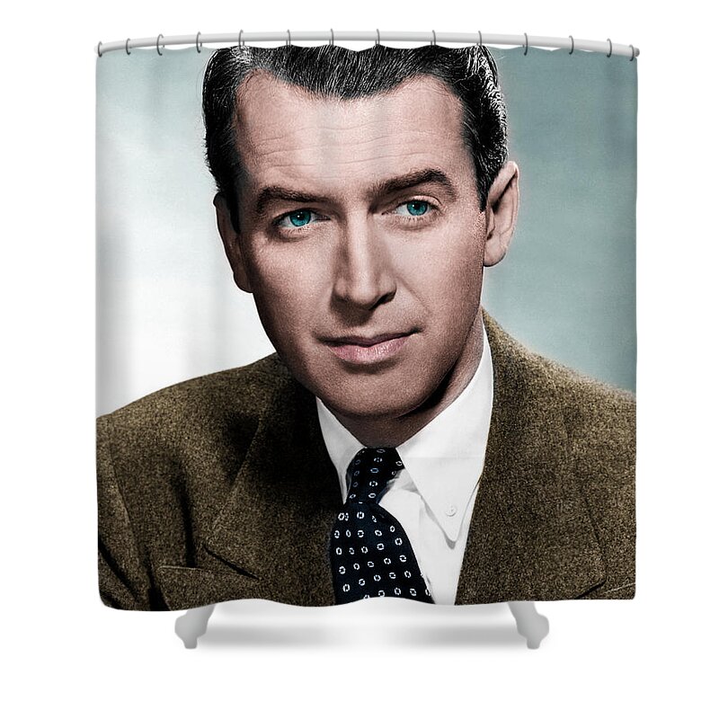 James Stewart Shower Curtain featuring the photograph Jimmy Stewart #1 by Mountain Dreams