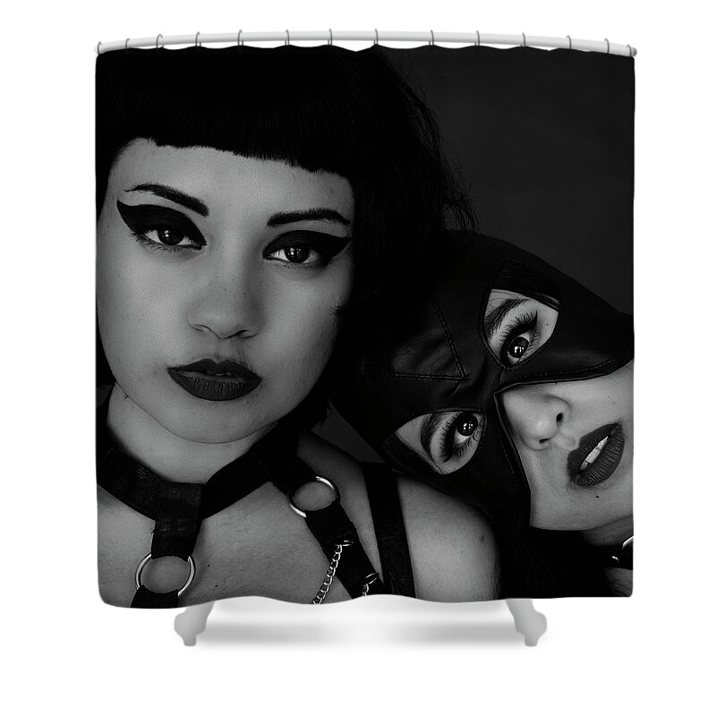 Lovers Shower Curtain featuring the photograph Karo and Evie #1 by Hugh Smith