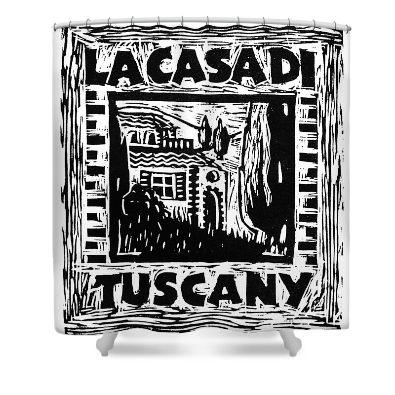 Tuscany Shower Curtain featuring the photograph La Casa di Tuscany #1 by Luzia Light