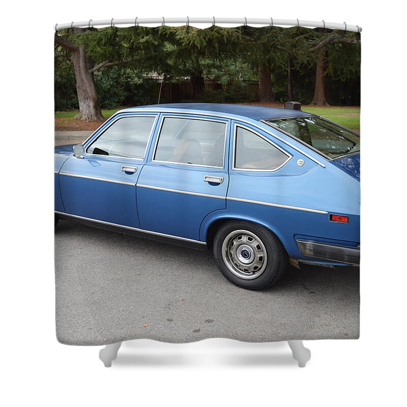 Lancia Beta Berlina Shower Curtain featuring the photograph Lancia Beta Berlina #1 by Jackie Russo