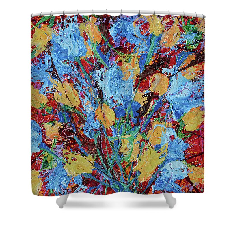 Splash Shower Curtain featuring the painting Last Minute First Impressions by Ric Bascobert