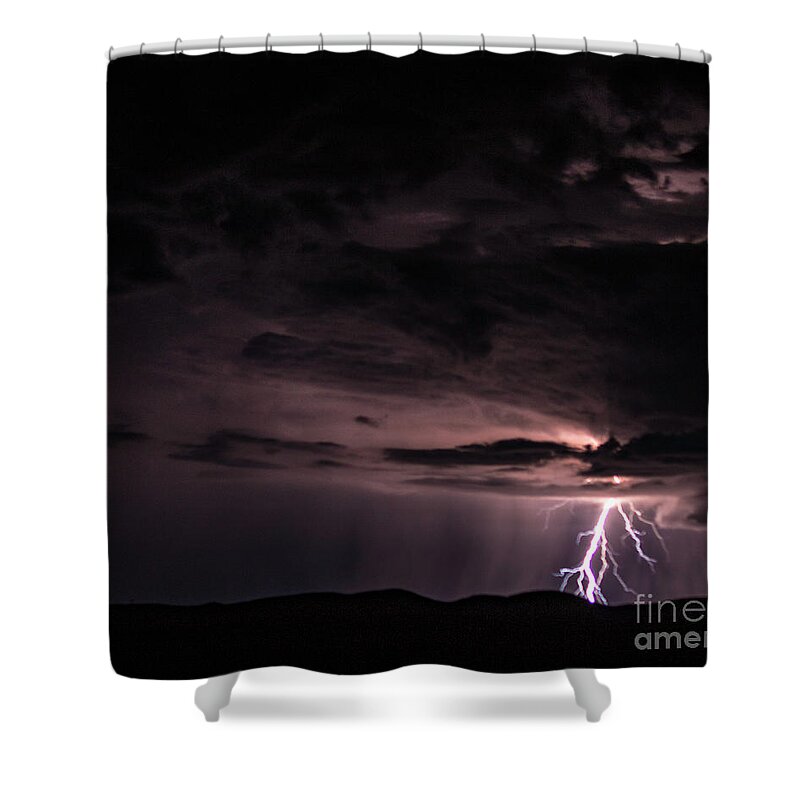 Lightning Shower Curtain featuring the photograph Lightning #2 by Mark Jackson