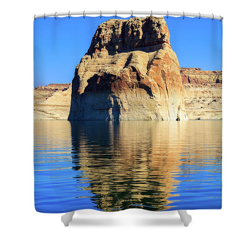 Lone Rock Canyon Shower Curtain featuring the photograph Lone Rock Canyon by Raul Rodriguez