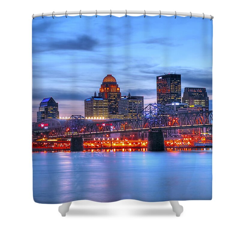 Blue Shower Curtain featuring the photograph Louisville Kentucky #1 by Darren Fisher