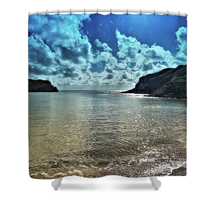 Seascapes Shower Curtain featuring the photograph Lulworth Cove by Richard Denyer