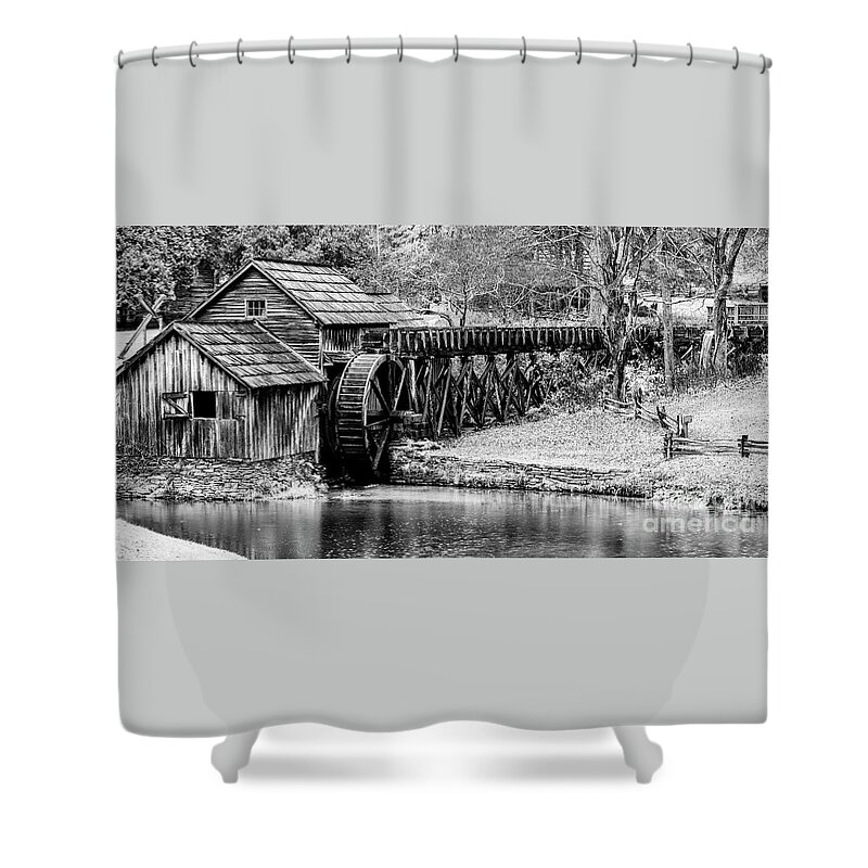 Mabry Mill Shower Curtain featuring the photograph Mabry Mill along the Blue Ridge Parkway #1 by Thomas R Fletcher