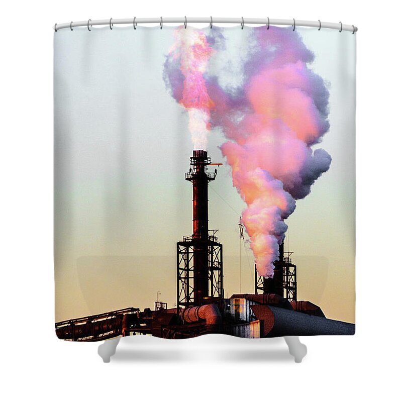 Buildings Shower Curtain featuring the photograph Making Steel #1 by Stewart Helberg