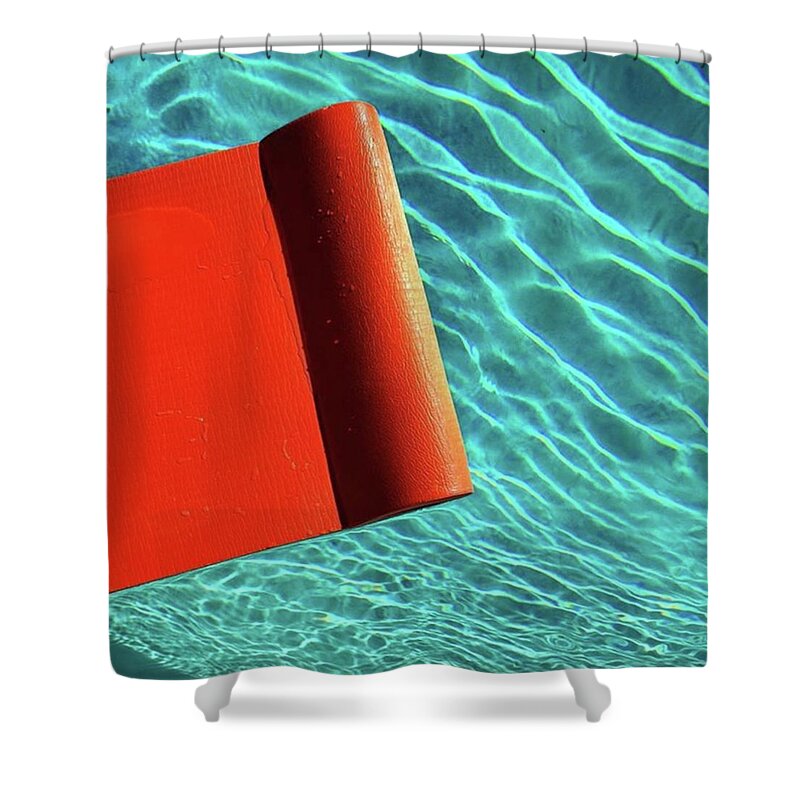 Blue Shower Curtain featuring the photograph Meanwhile, Back At The Pool. #pool #1 by Ginger Oppenheimer