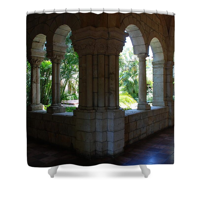 Architecture Shower Curtain featuring the photograph Miami Monastery #1 by Rob Hans