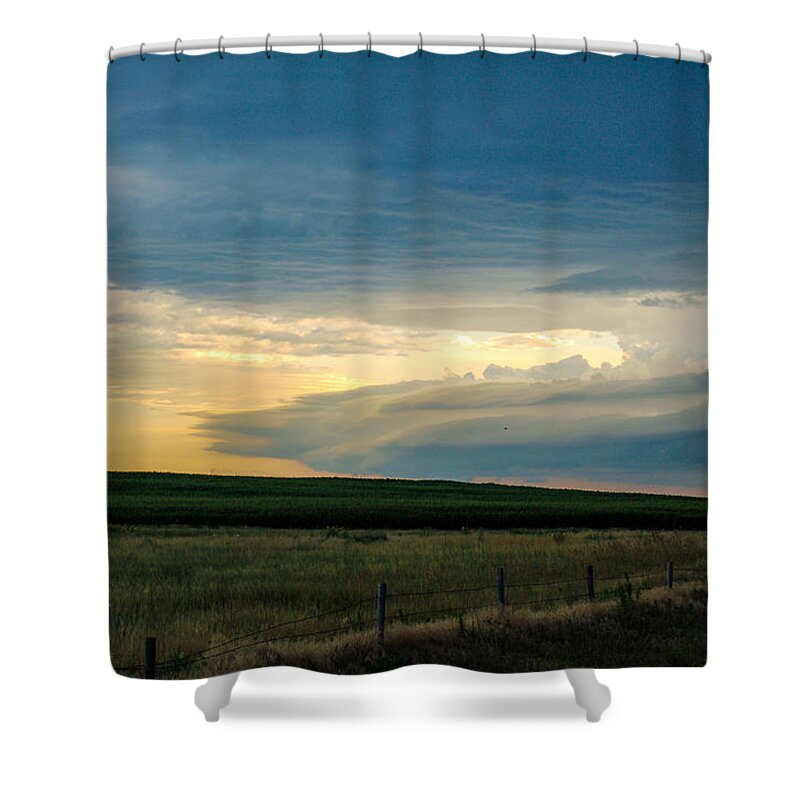 Nebraskasc Shower Curtain featuring the photograph Mid Season Nebraska Supercell #14 by NebraskaSC