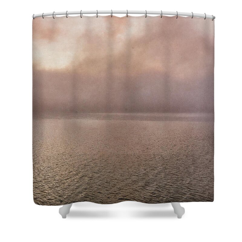 Spofford Lake New Hampshire Shower Curtain featuring the photograph Misty Morning #1 by Tom Singleton