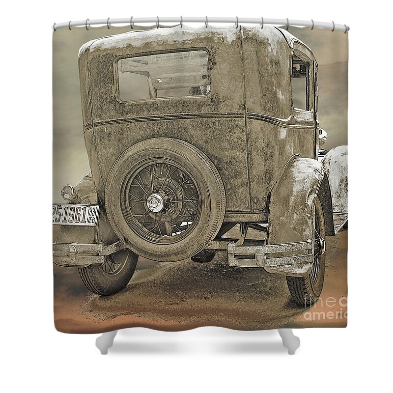 Model A Shower Curtain featuring the photograph Model A #1 by John Anderson