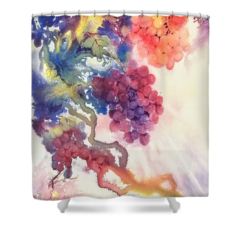  Shower Curtain featuring the painting Morning Light #2 by Ping Yan