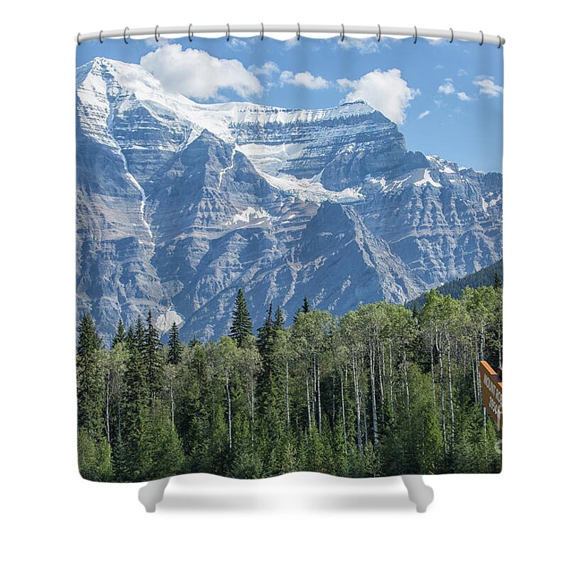 Robson Shower Curtain featuring the photograph Mount Robson #2 by Patricia Hofmeester