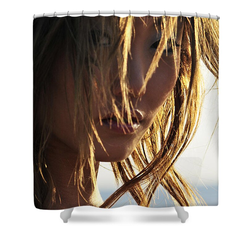 Glamour Photographs Shower Curtain featuring the photograph Mystery awaits #1 by Robert WK Clark
