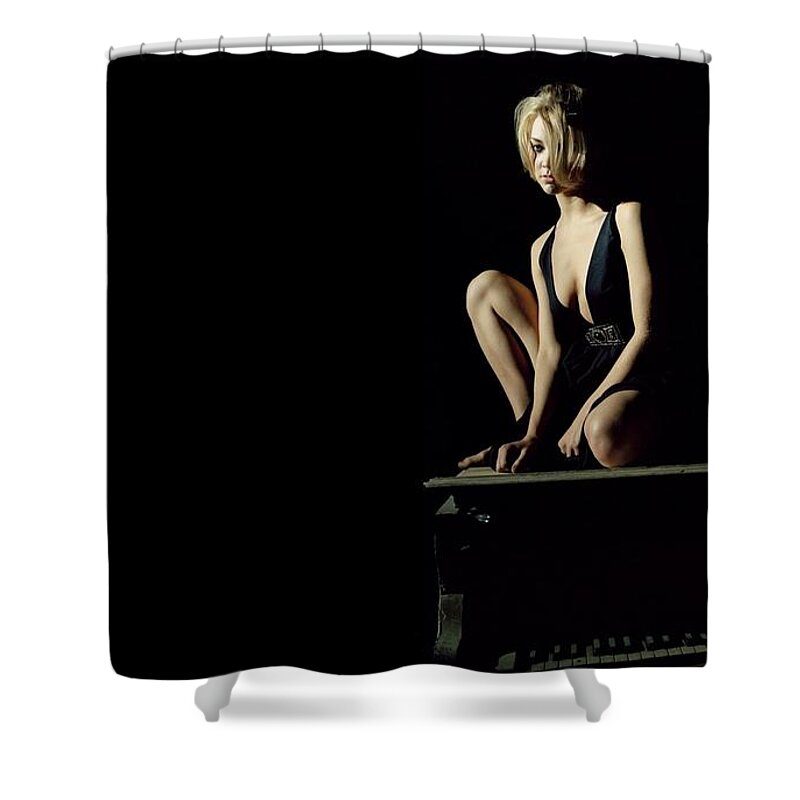 Natalie Dormer Shower Curtain featuring the digital art Natalie Dormer #1 by Super Lovely