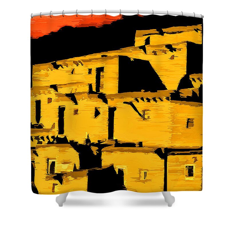 Sun Shower Curtain featuring the photograph Native American Sunset #1 by Terry Fiala