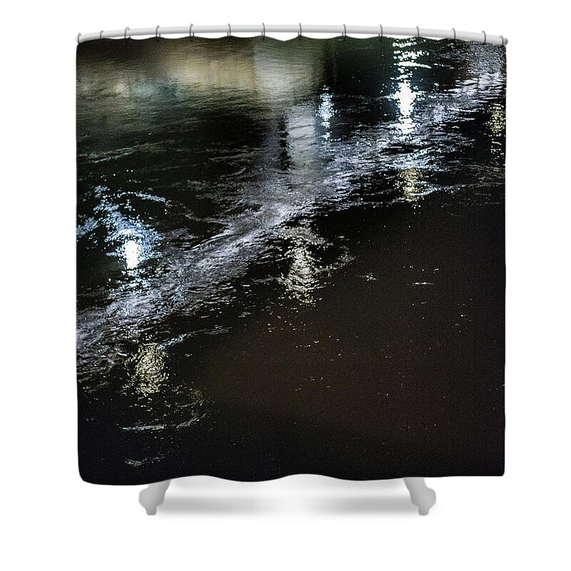 Campus Martius Shower Curtain featuring the photograph Night Stream #1 by Joseph Yarbrough