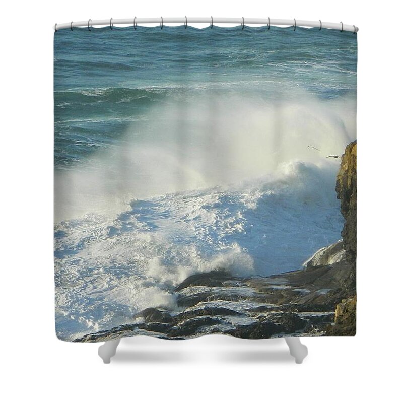 Oregon Shower Curtain featuring the photograph Ocean View #1 by Gallery Of Hope 
