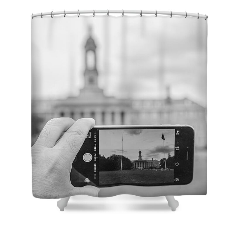 Penn State Shower Curtain featuring the photograph Old Main Penn State #1 by John McGraw