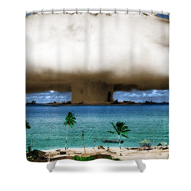 Science Shower Curtain featuring the photograph Operation Crossroads Baker, 1946 by Science Source