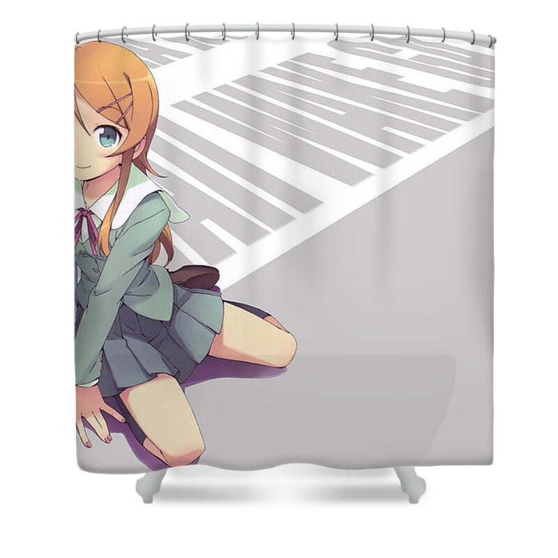 Oreimo Shower Curtain featuring the digital art Oreimo #1 by Super Lovely