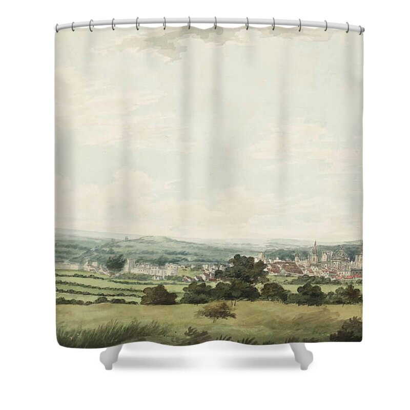 Joseph Mallord William Turner 1775�1851  Oxford From The South-west Shower Curtain featuring the painting Oxford by Joseph Mallord
