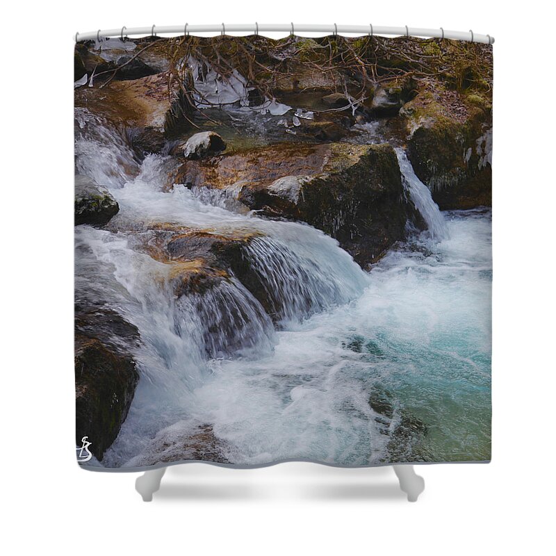 Mountain River Shower Curtain featuring the photograph P275/Raging Waters by Sarah-l Singer