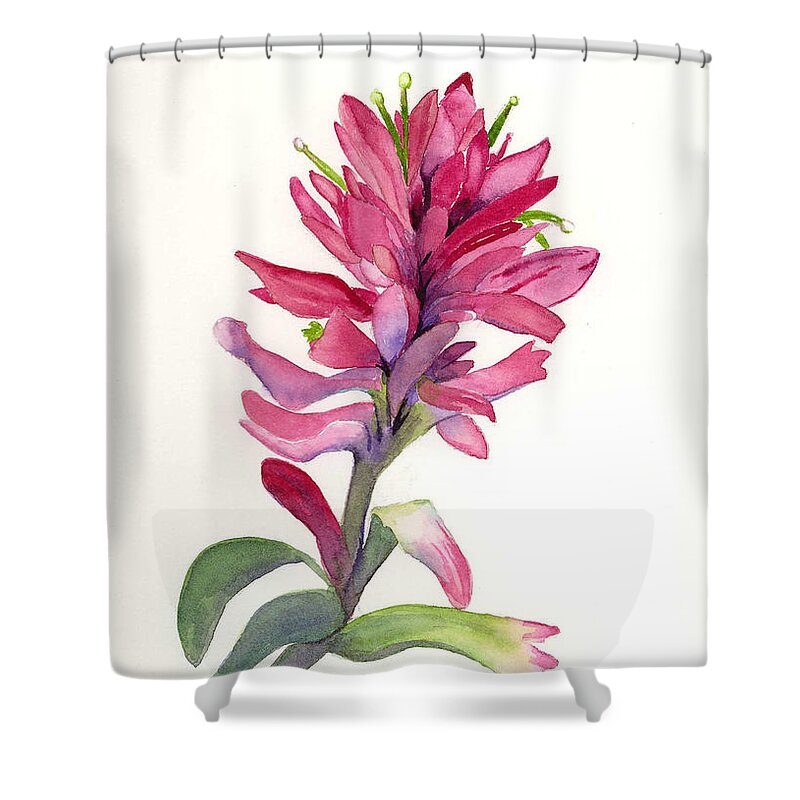 Paintbrush Shower Curtain featuring the painting Paintbrush by Marsha Karle