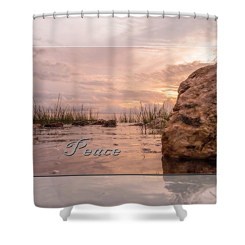 Peace Shower Curtain featuring the photograph Peace At Sunrise by Leticia Latocki