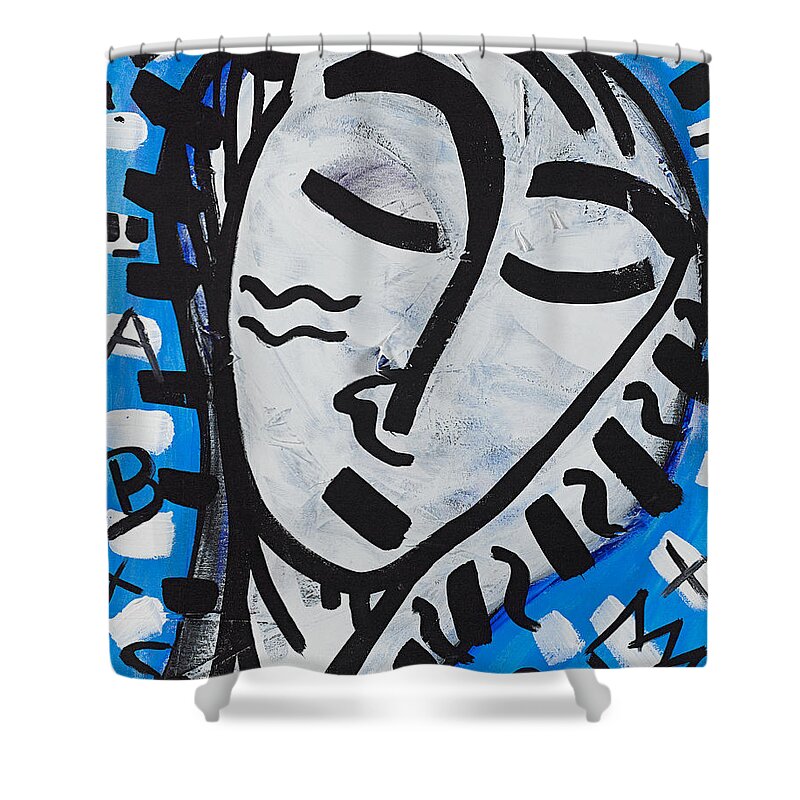 #gdm #gdmart #gdmartist Shower Curtain featuring the painting Peaceful by Gdm