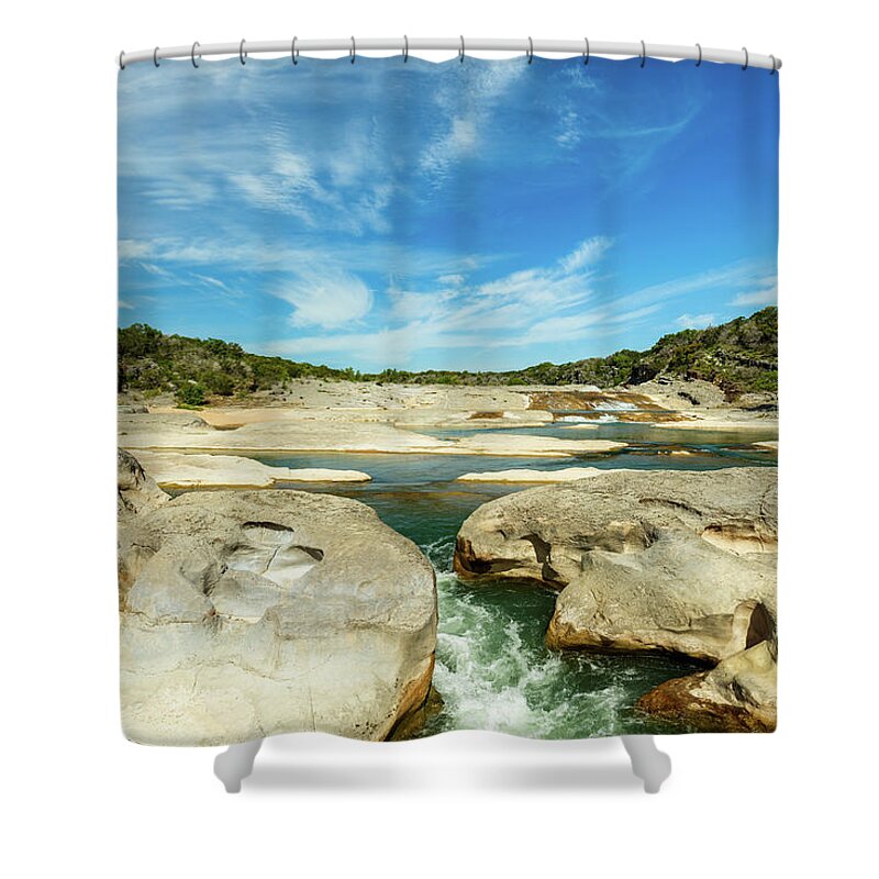 Pedernales Falls Shower Curtain featuring the photograph Pedernales Falls Texas by Raul Rodriguez