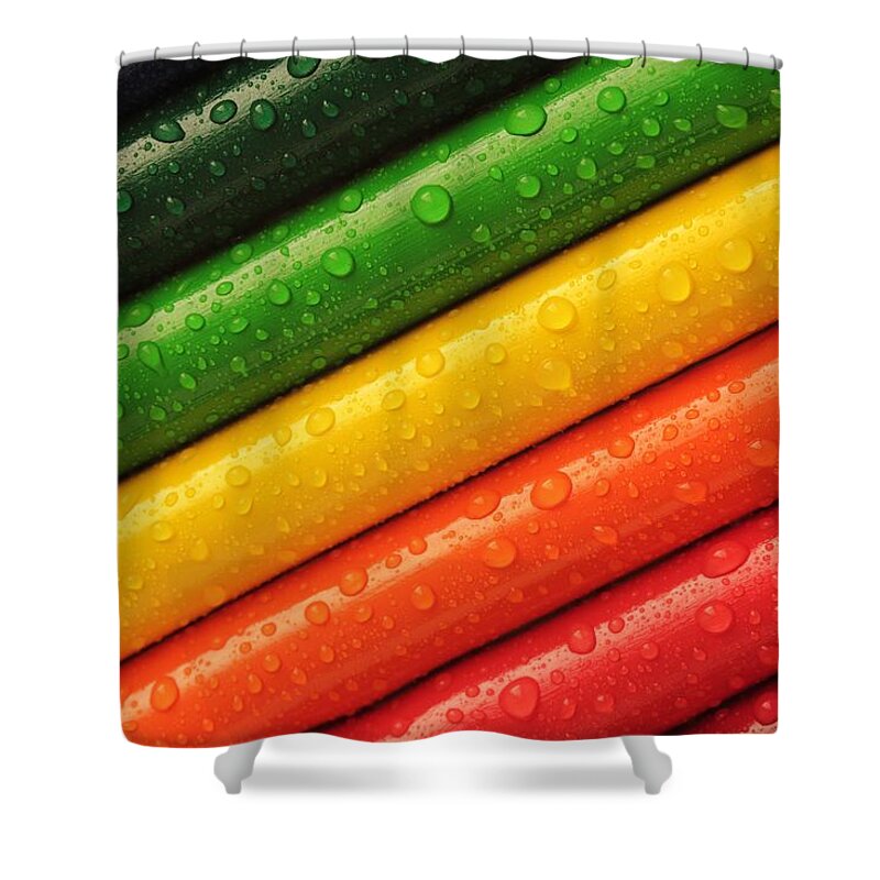 Pencil Shower Curtain featuring the digital art Pencil #1 by Super Lovely
