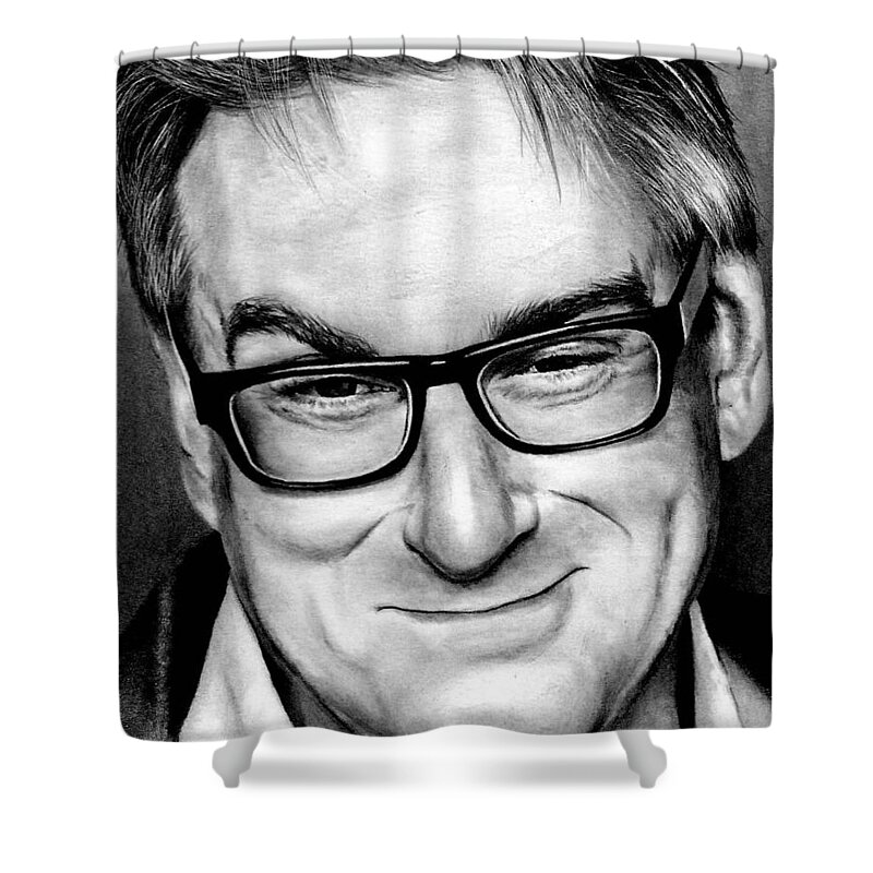 Peter Gould Shower Curtain featuring the drawing Peter Gould #1 by Rick Fortson