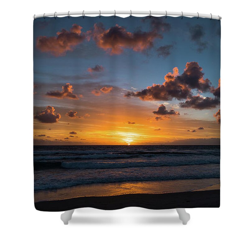 Florida Shower Curtain featuring the photograph Pink Cloud Sunrise Delray Beach Florida #1 by Lawrence S Richardson Jr