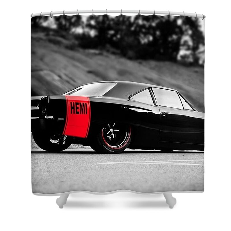 Plymouth Road Runner Shower Curtain featuring the photograph Plymouth Road Runner #1 by Mariel Mcmeeking