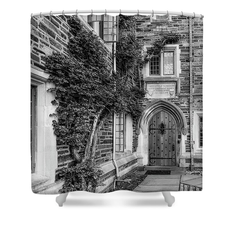Princeton University Shower Curtain featuring the photograph Princeton University Foulke Hall II #1 by Susan Candelario