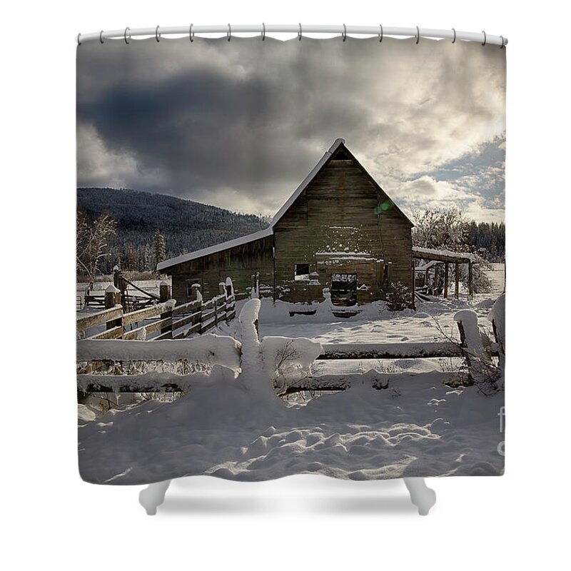 Boundary County Shower Curtain featuring the photograph Purcell Barn #1 by Idaho Scenic Images Linda Lantzy