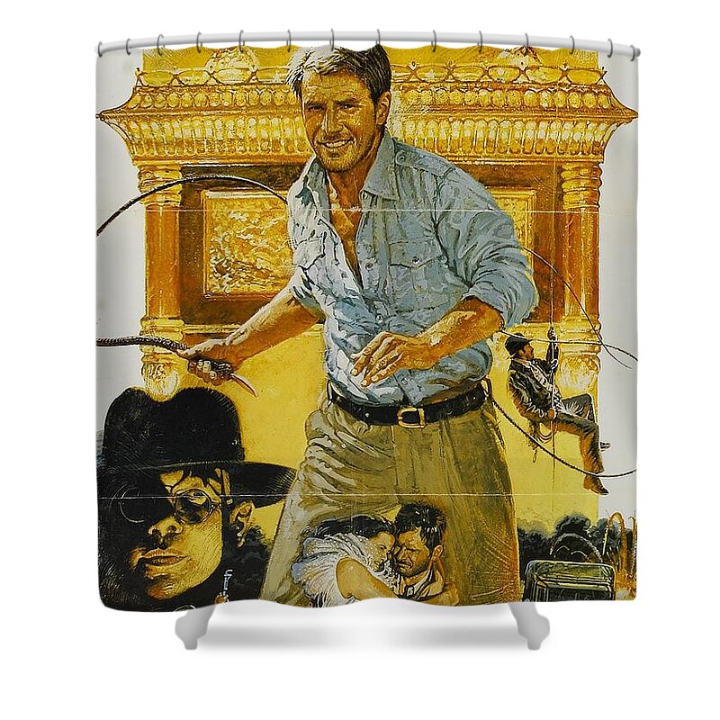 Raiders Of The Lost Ark Shower Curtain featuring the digital art Raiders of the Lost Ark #1 by Maye Loeser