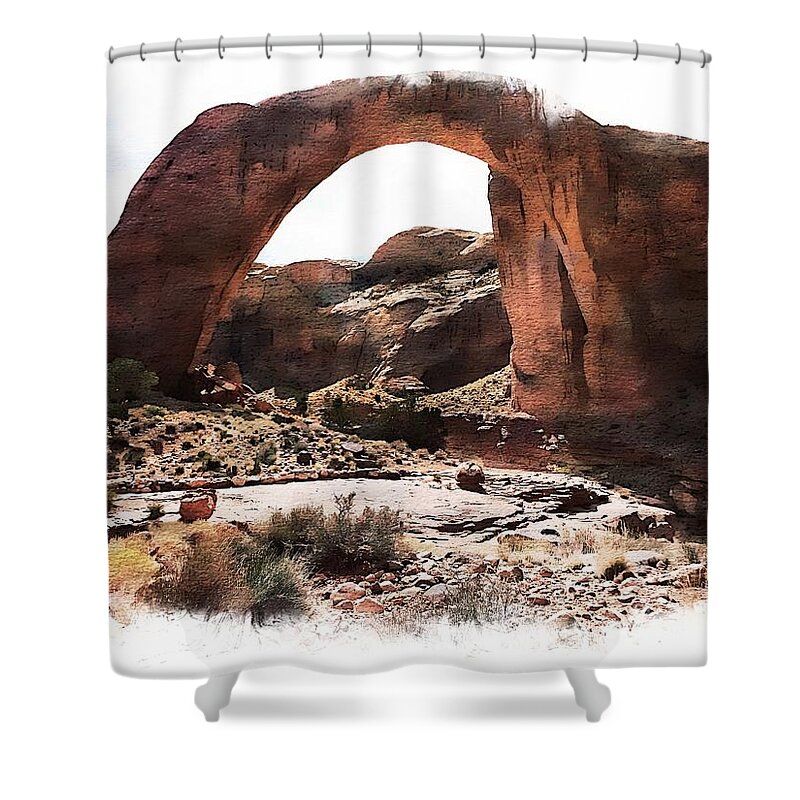 United States Shower Curtain featuring the photograph Rainbow Bridge National Monument #1 by Joseph Hendrix