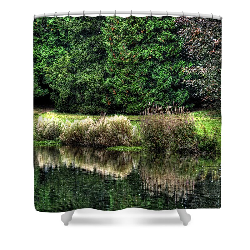 Nature Shower Curtain featuring the photograph Reflection by Gouzel -