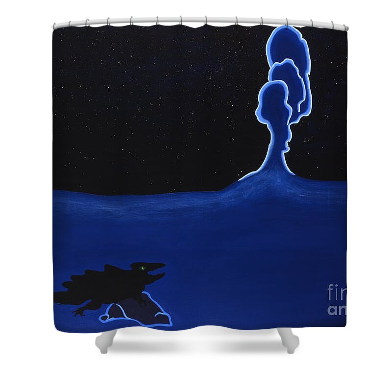 Magical Shower Curtain featuring the painting Revelation #2 by John Bowers