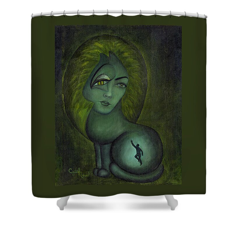 Woman Shower Curtain featuring the painting Reverance by Carol Neal-Chicago