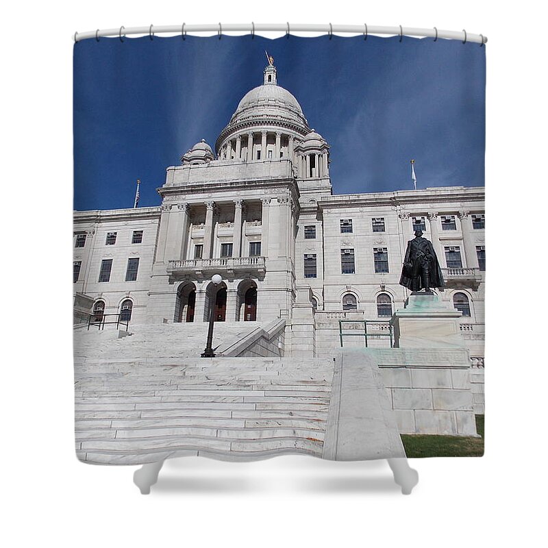 Providence Shower Curtain featuring the photograph Rhode Islands State House #1 by Catherine Gagne