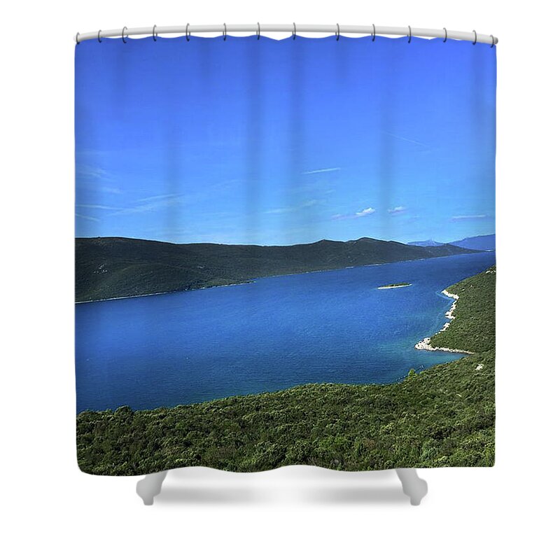 Plocica Shower Curtain featuring the photograph River in Croatia #2 by Doc Braham