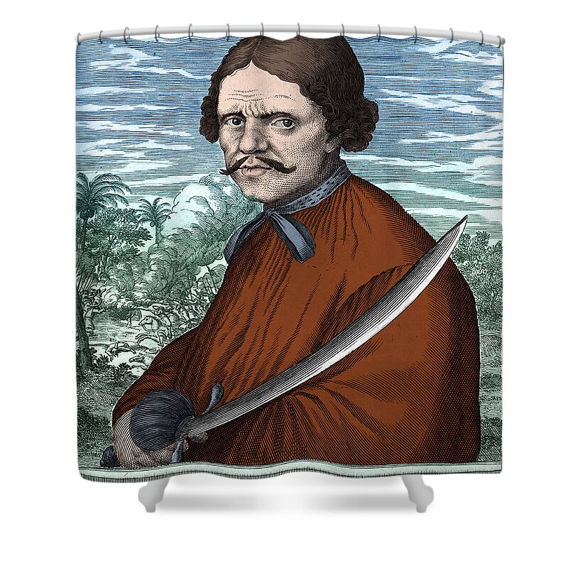 History Shower Curtain featuring the photograph Roche Braziliano, Dutch Pirate #1 by Science Source